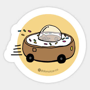 Donut Car - Let's Roll! (Lemon) Sticker